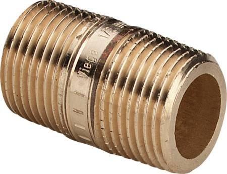 1/2" x 180 mm Nippelrør Rødgods Silicium Bronze