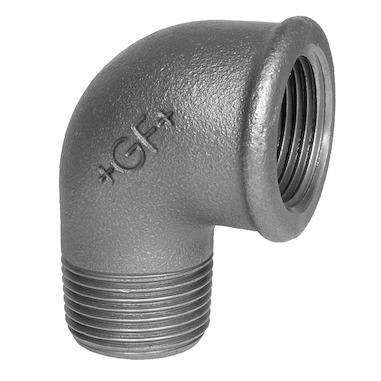 2" galvaniseret vinkel 90° muffe/nippel