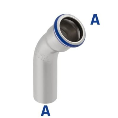 42mm bøjning 45° muf/nip Mapress RF