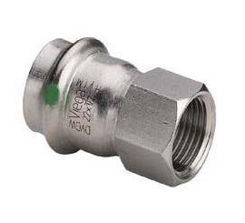 28 mm x 1" Sanpressinox overgang muffe/muffe