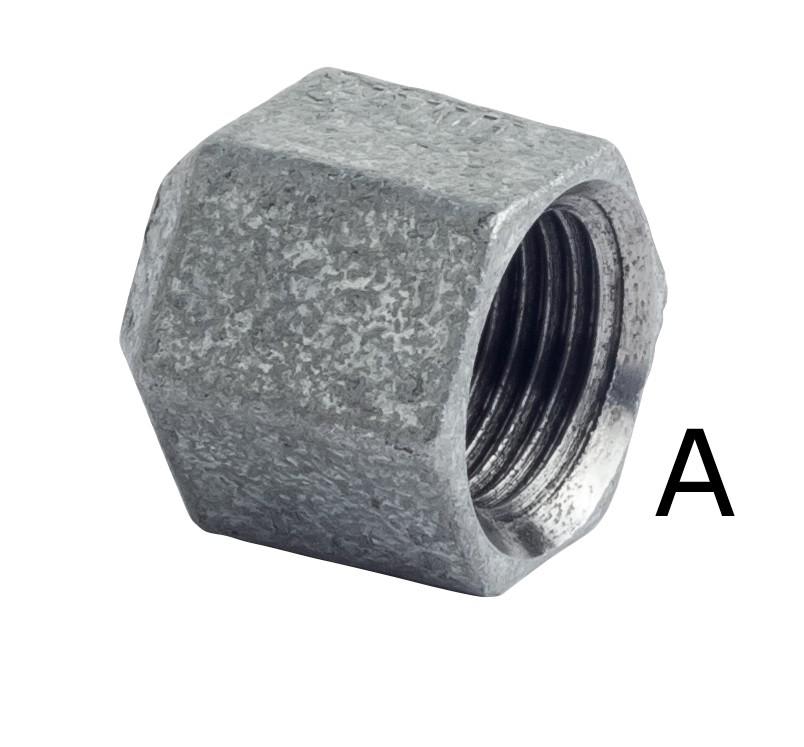 2.1/2" Galvaniseret slutmuffe