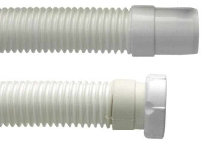 Afløbsslange 1.1/2" x 40/750 mm t/hvid