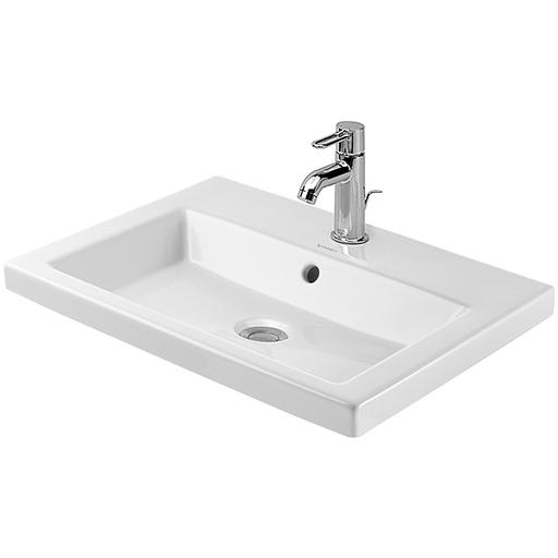 2nd floor vask 60 cm til nedfældning med hanehul