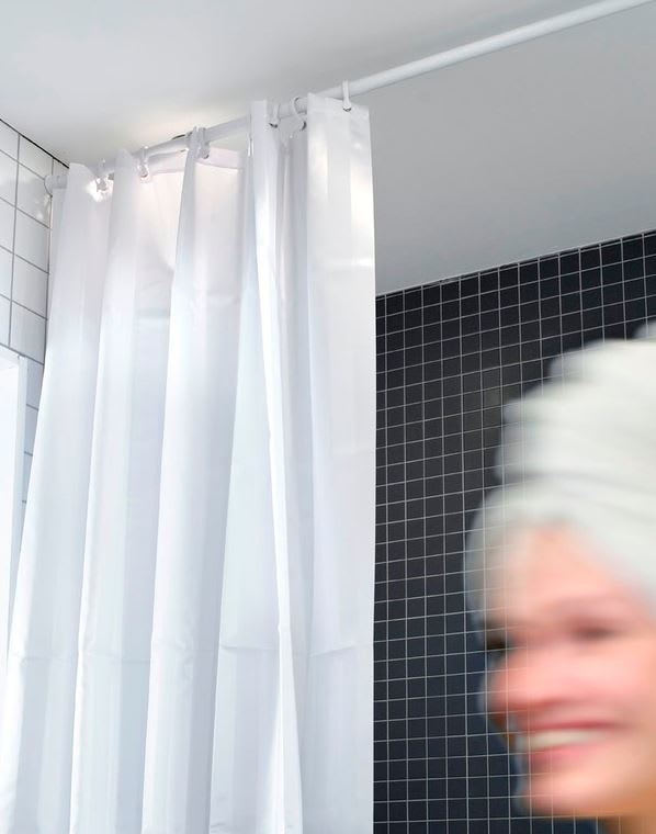 Forhængsstang 70-110 cm hvid