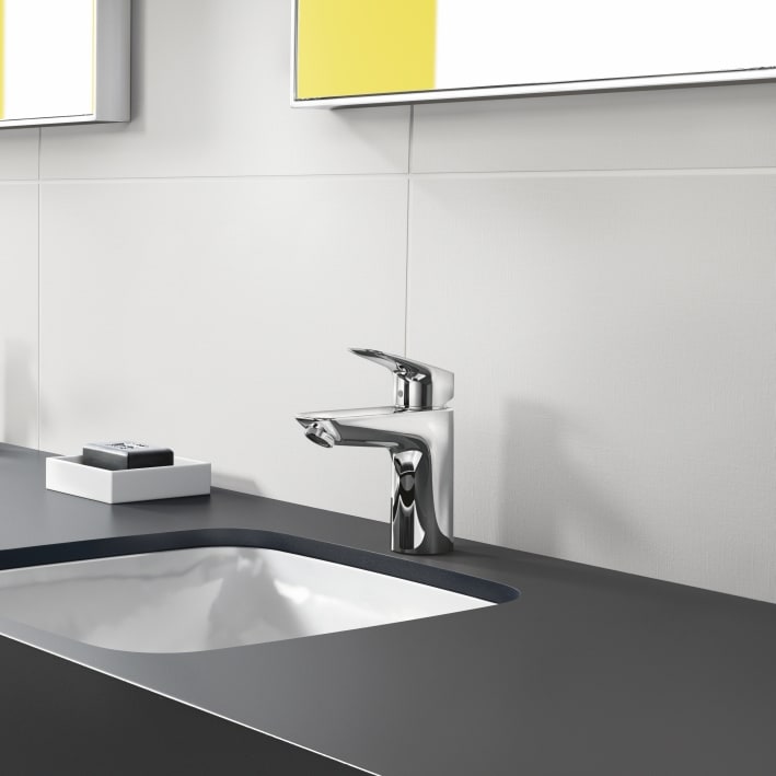 Hansgrohe Logis håndvaskarmatur 100 med push-open BV, krom