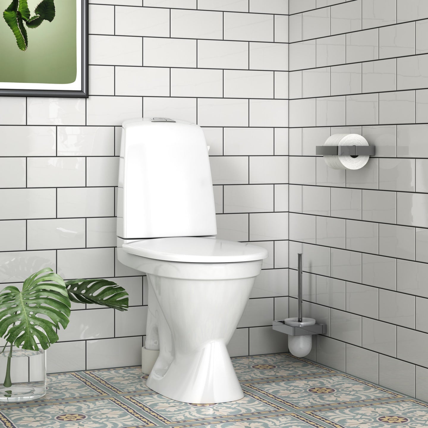 Gustavsberg Nautic 1591L toilet med åben S-lås