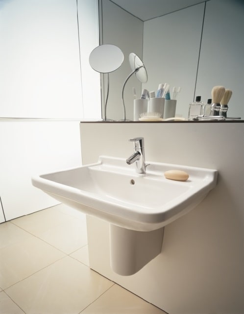 Starck 3 vask 60 cm med hanehul