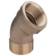 3/4" Vinkel 45° muffe/nippel Rødgods Silicium Bronze