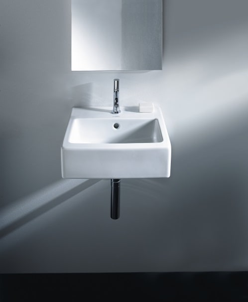 Vero vask 45 cm med hanehul og overløb, wondergliss