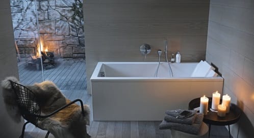 Starck badekar til indbygning 150 x 70 cm. Afløb i fodenden