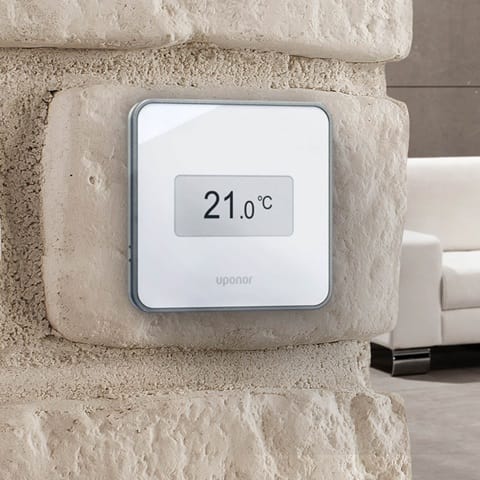 Uponor Smatrix Wave digital STYLE termostat med RH hvid T-169