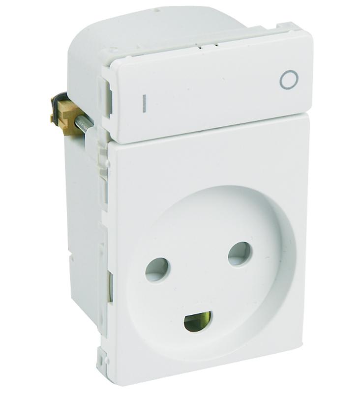 IHC Wireless FUGA Stikkontakt 1½ modul hvid