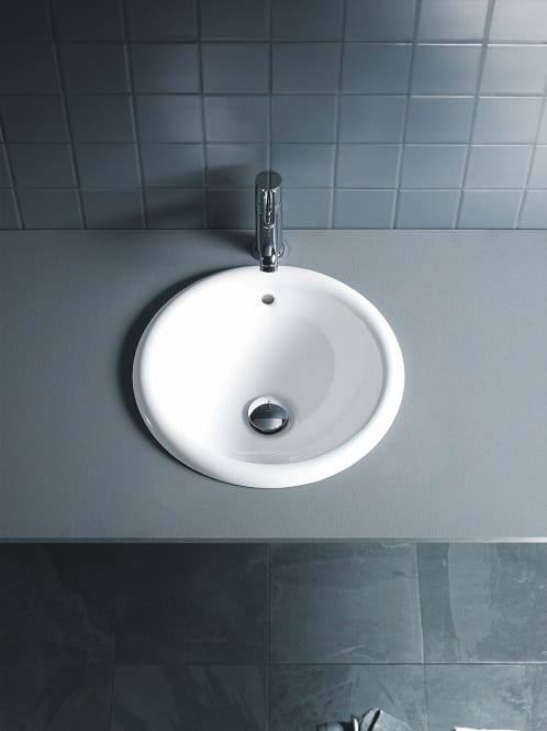 Architec vask til nedfældning  40 cm uden hanehul med overløb