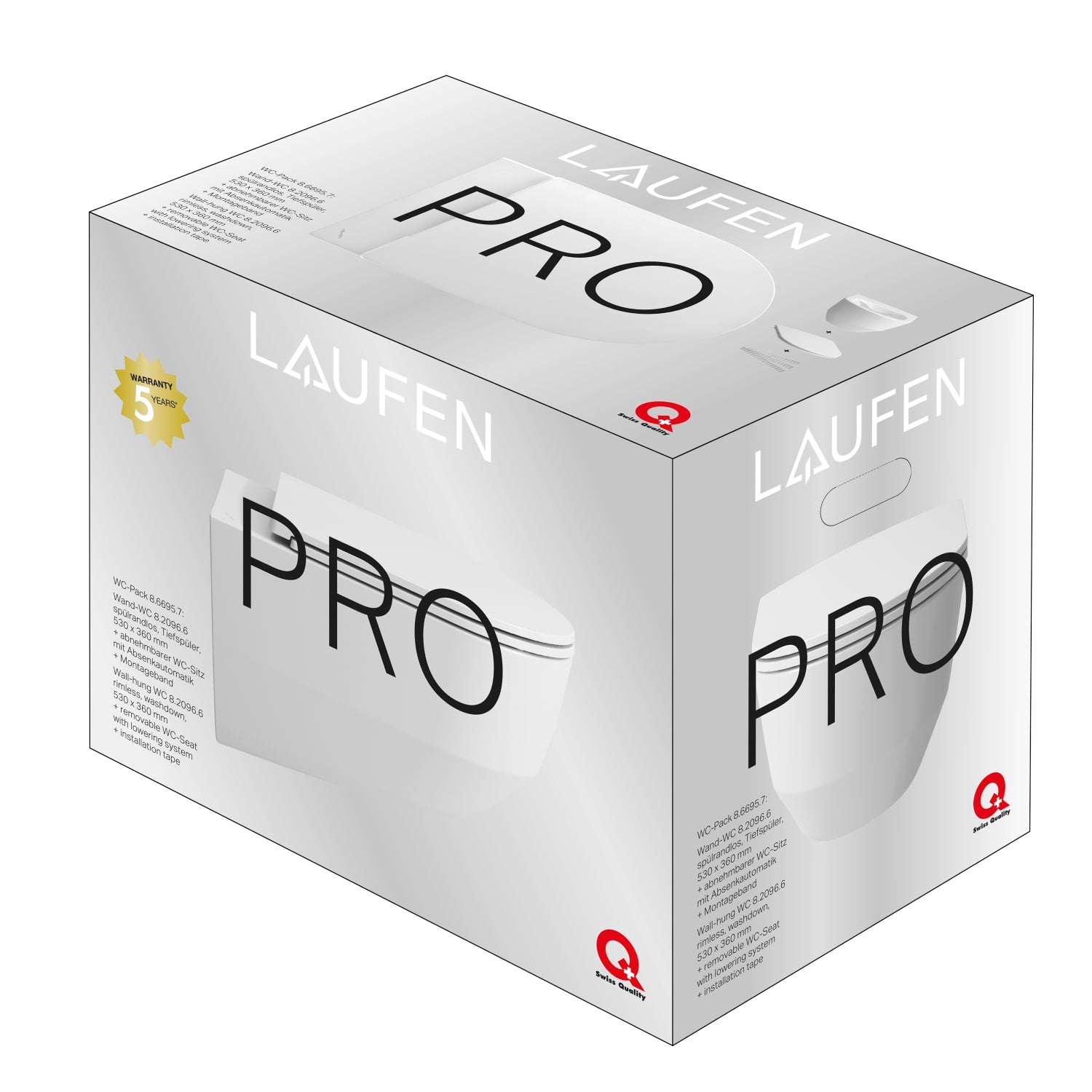 PRO COMBIPACK SKÅL & TOILETSÆDE RIMLESS