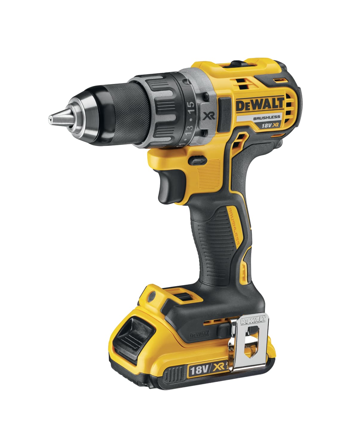 DEWALT 18V XR bore-/skruemaskine DCD791D2-QW, 2 x 18V/2,0 Ah