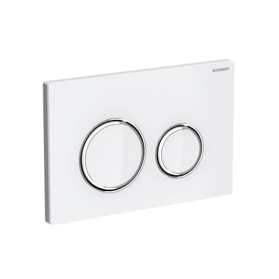 Geberit Sigma 21 betjeningsplade i hvid/krom