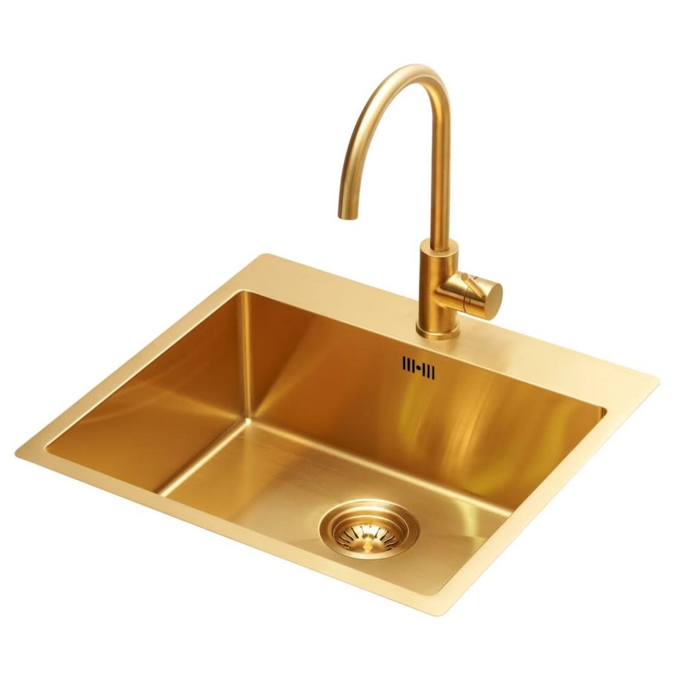 Lavabo Kubus 540 soft køkkenvask, 54x50 cm, guld