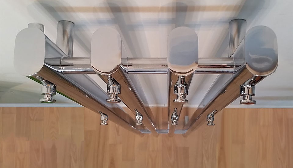 Kriss Vega håndklædetørrer 1420x257mm krom.