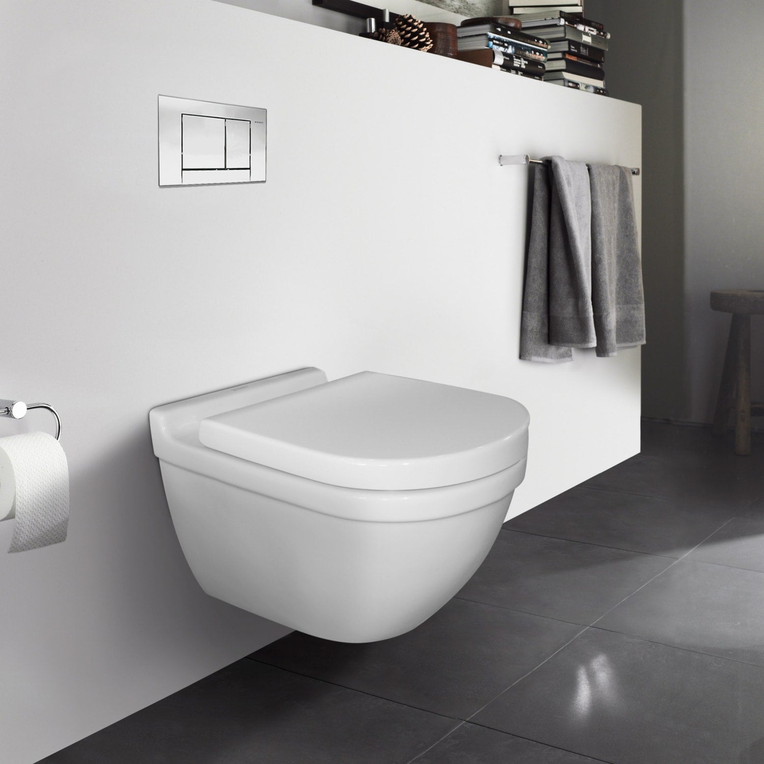 Duravit Starck 3 vægtoilet skjult montering. wondergliss