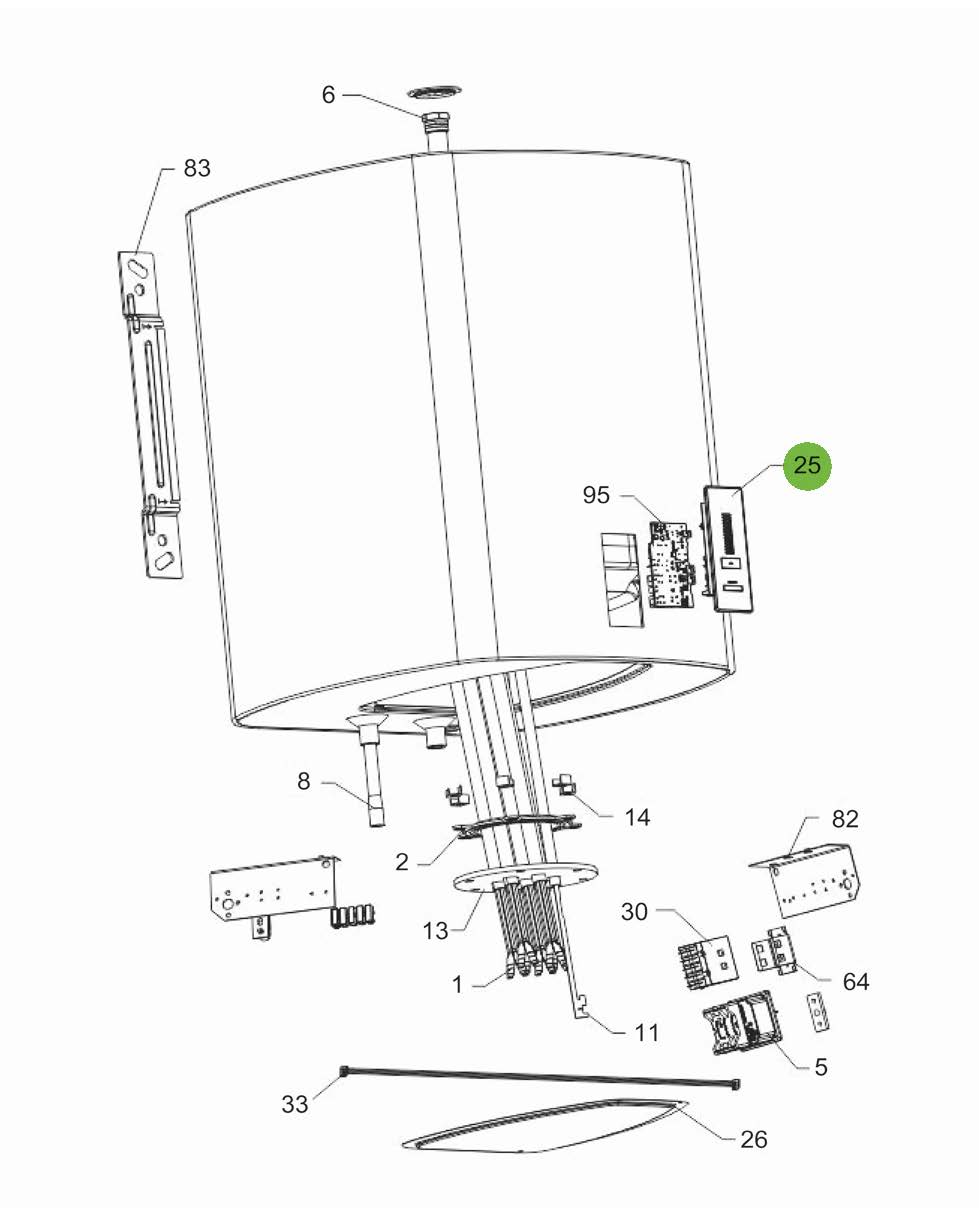Styringspanel, Tronic 4500 T (E5DK R500 BOS)