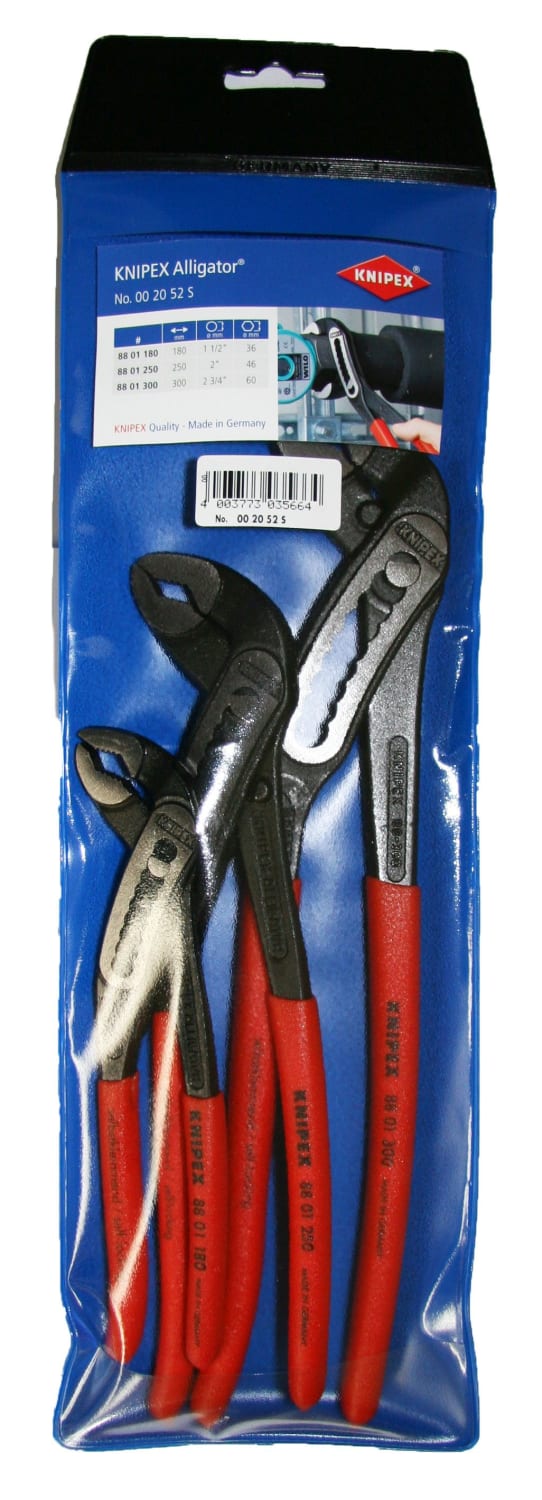 KNIPEX vandpumpetang "Alligator", sæt med 180, 250 og 300 mm
