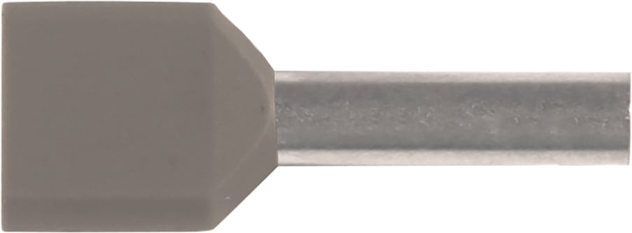 ISO. TWINTERMINALRØR 2X0,75MM² L8 GRÅ