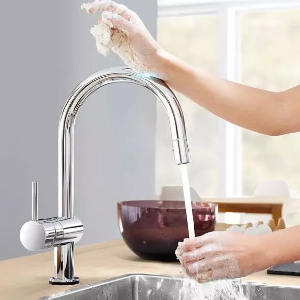 Grohe Minta Touch, Elektronisk etgrebs køkkenarmatur 1/2", C-tud