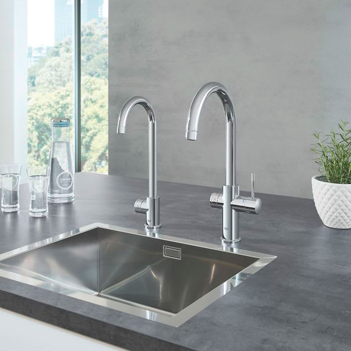 Grohe Blue Home, C-tud, startpakke, krom
