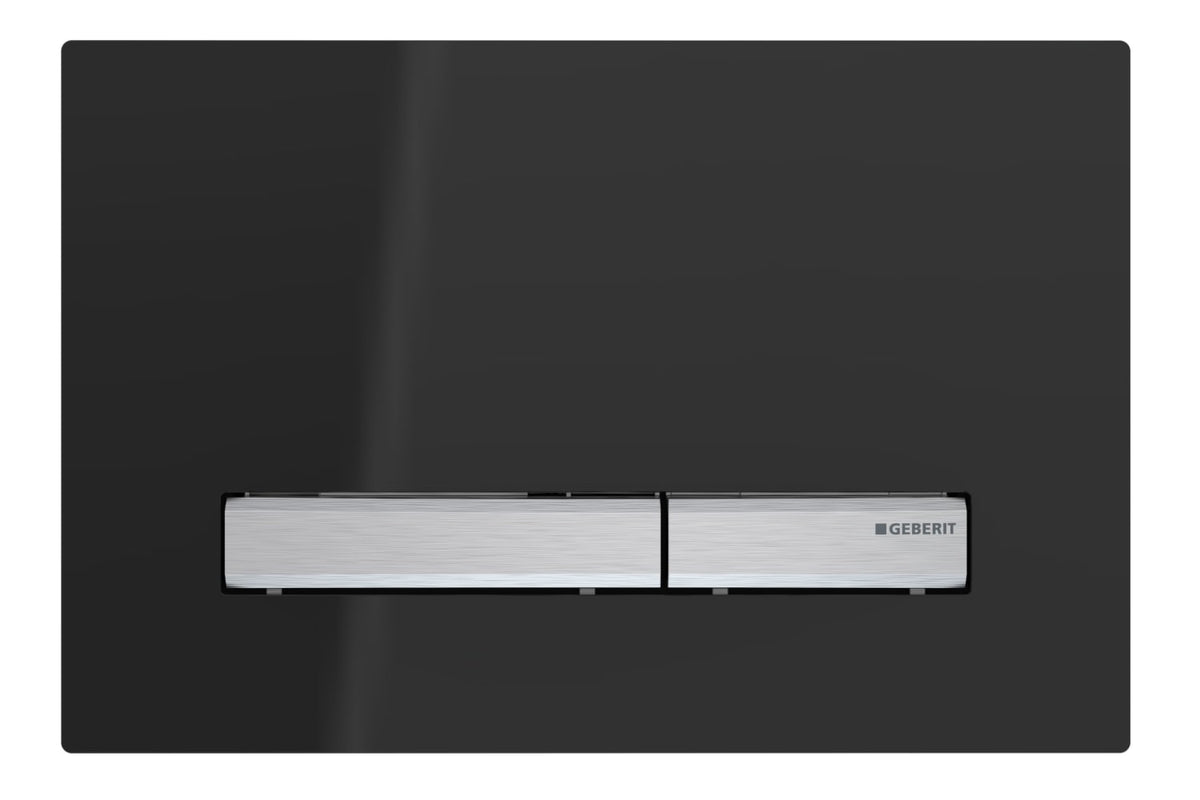 Geberit Sigma 50 betjeningsplade i sort/krom