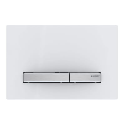 Geberit Sigma 50 betjeningsplade i hvid/krom