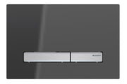 Geberit Sigma 50 betjeningsplade i røgfarvet glas/krom