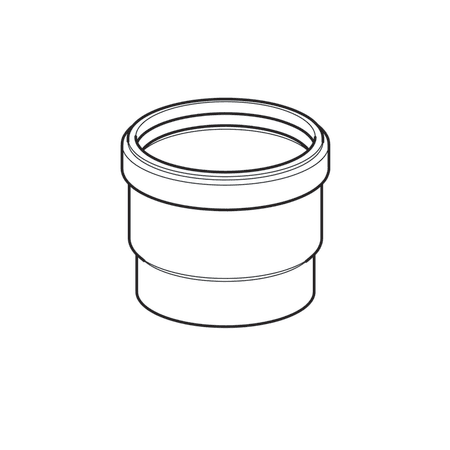 PE STIKMUFFE MED LÆBETÆTNING: D=40MM