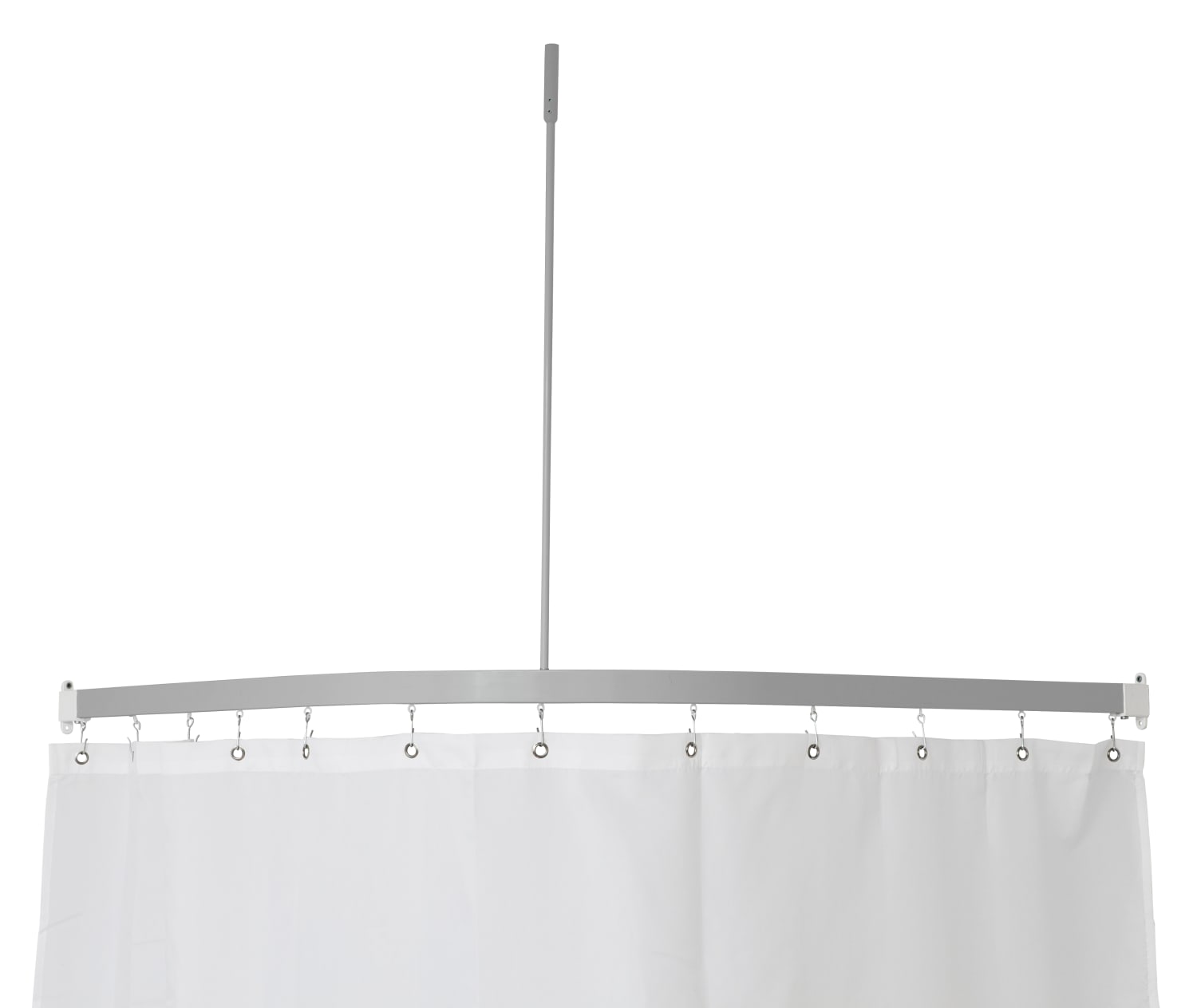 Profil5001 15x30mm badeforhængstang 90x90cm sølv m.loftstøtte mm