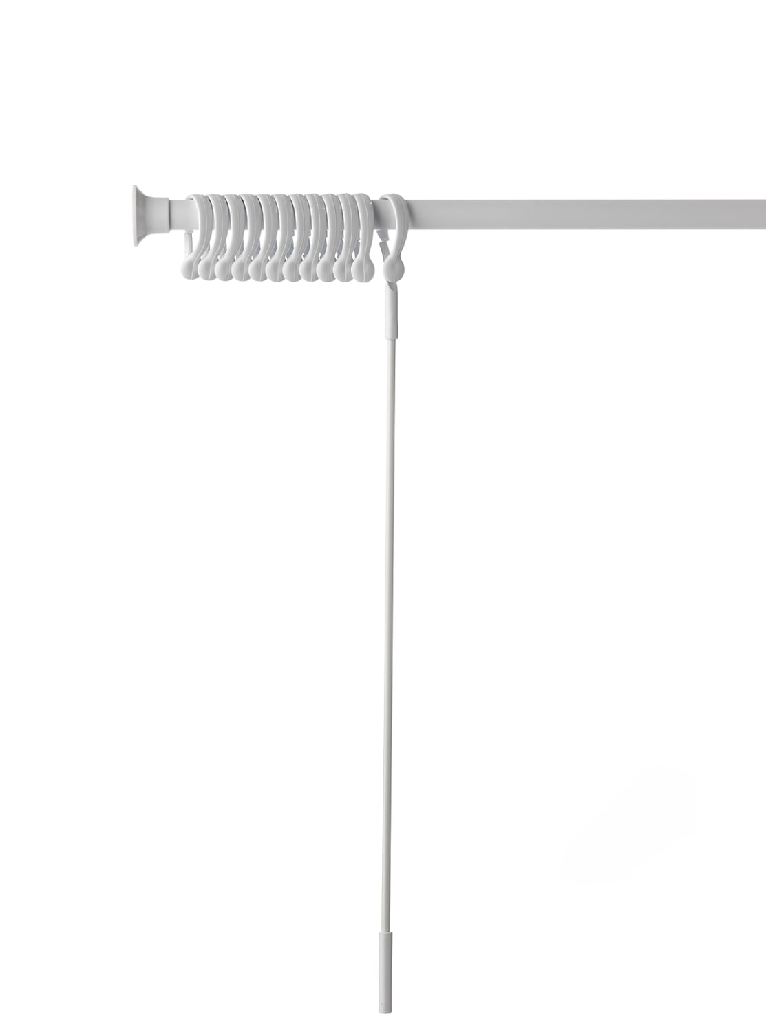 Forhængsstang 70-110 cm hvid
