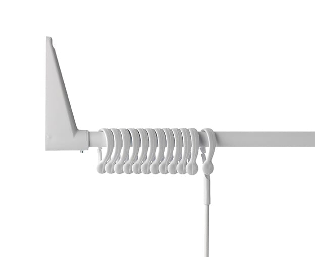 Vinkel stang 85 x 85 cm hvid