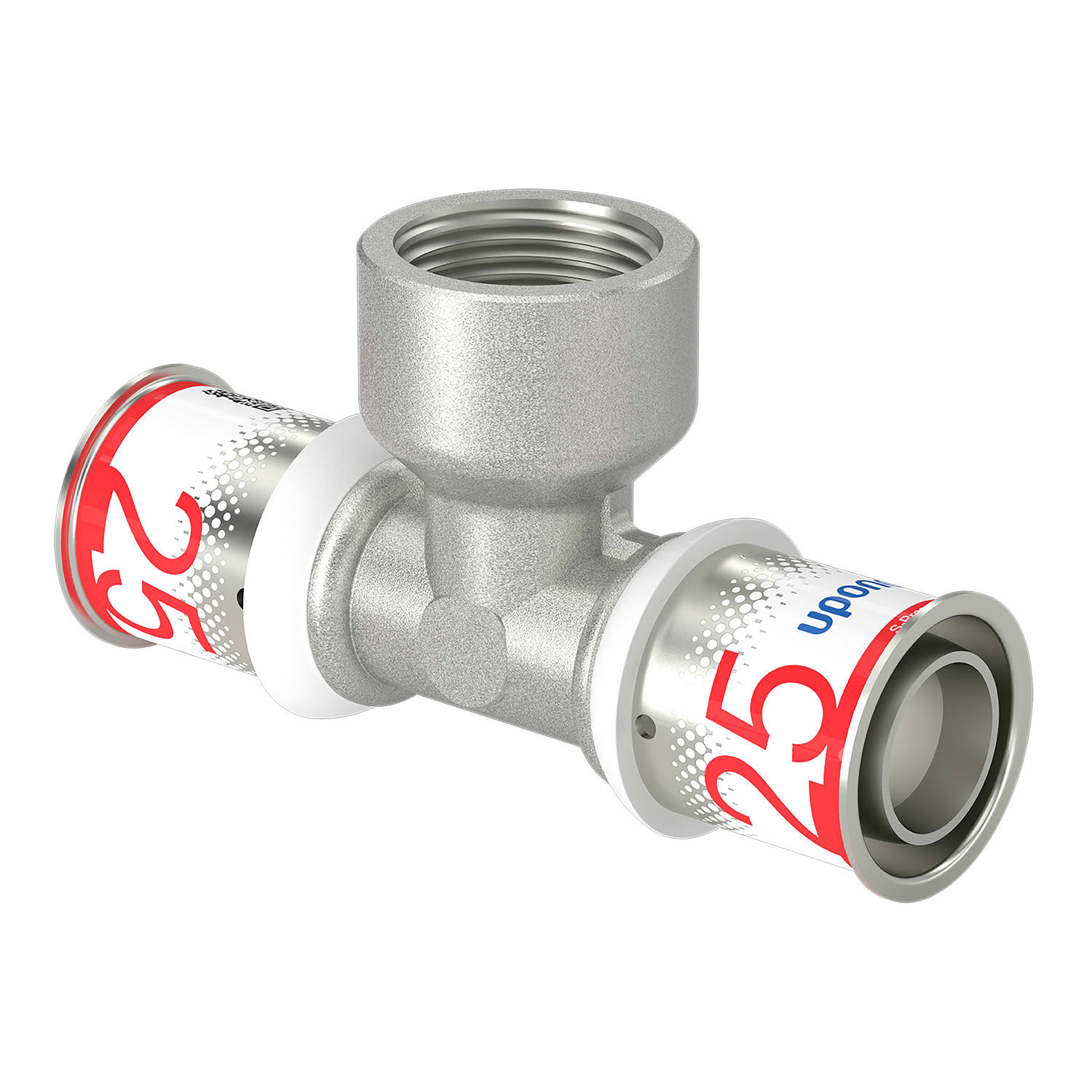 PRES TEE REDUCERET M/MUFFE 25X3/4"