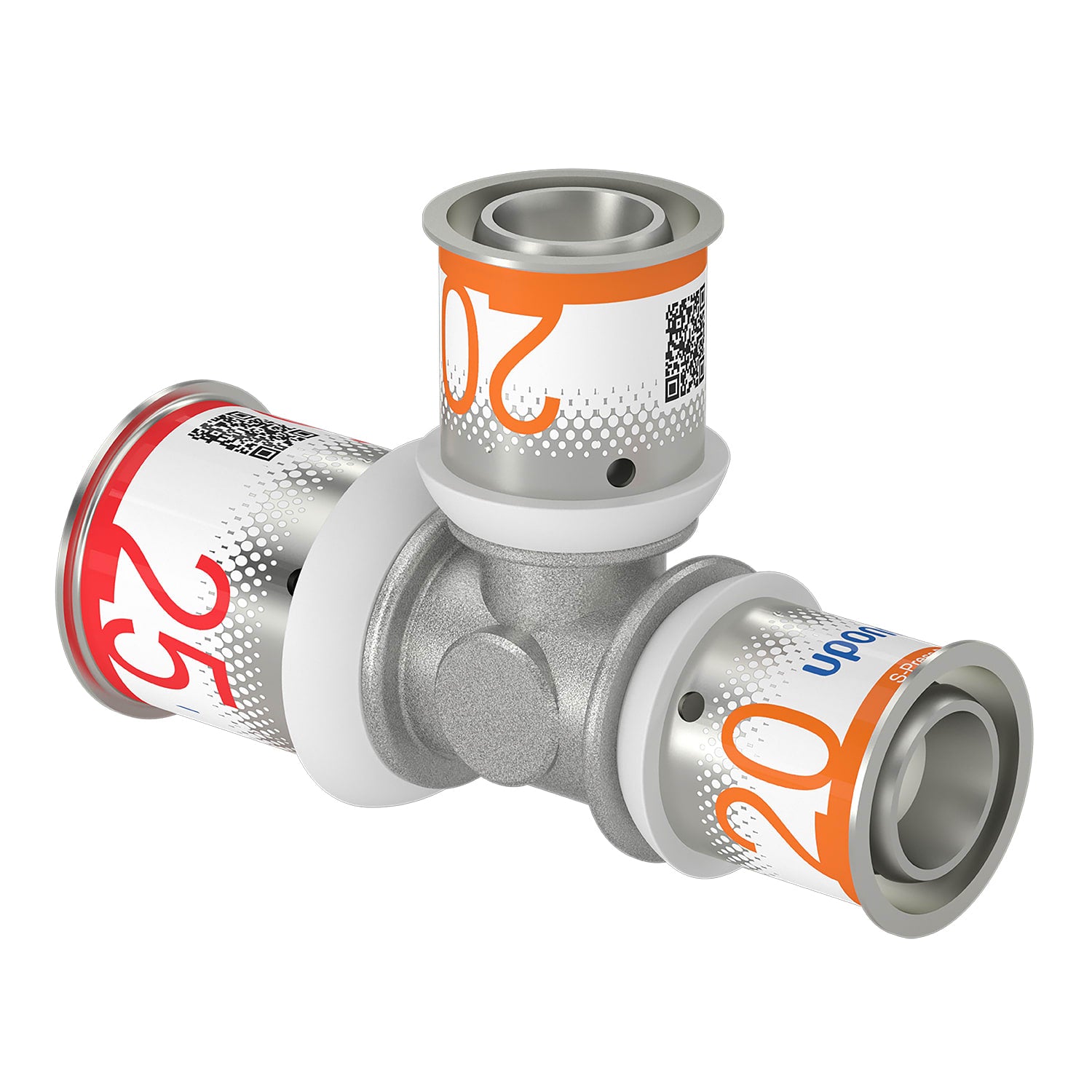 Uponor S-Press tee reduceret 25-20-20