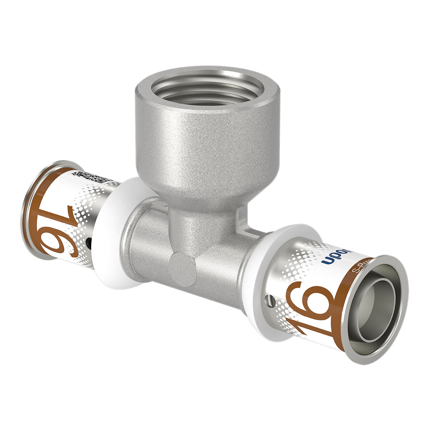PRES TEE REDUCERET M/MUFFE 16X1/2"