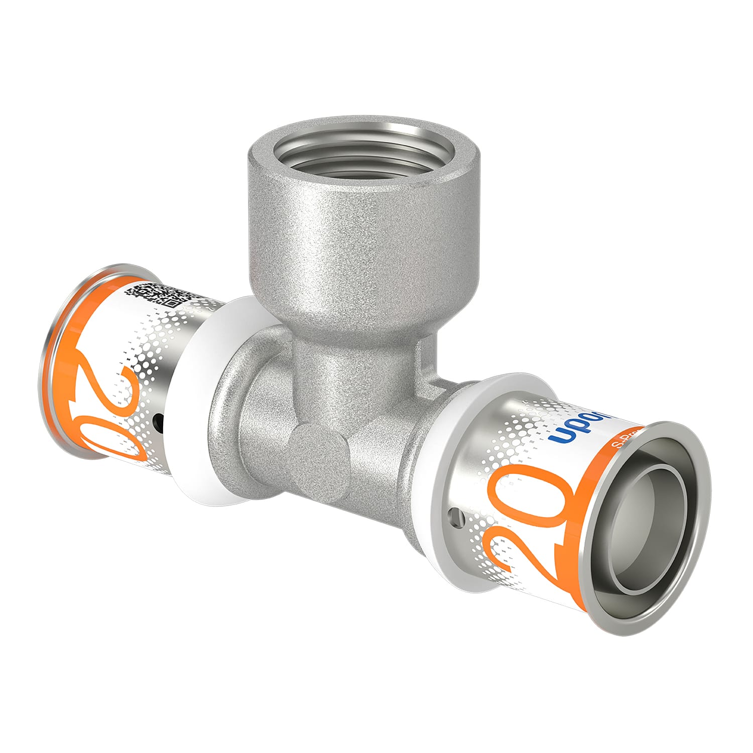 PRES TEE REDUCERET M/MUFFE 20X1/2"