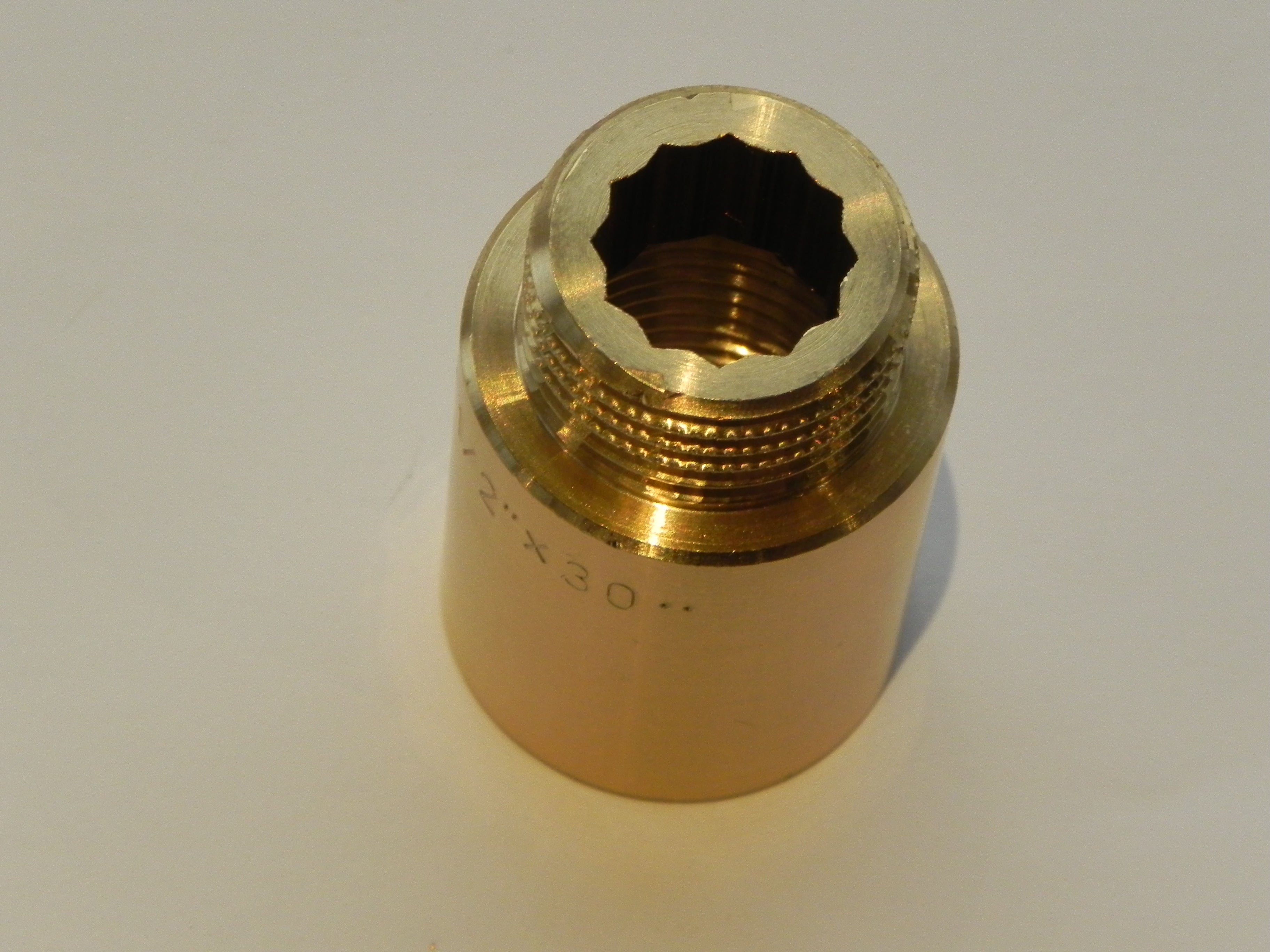 1/2" x 50 mm Haneforlænger rå