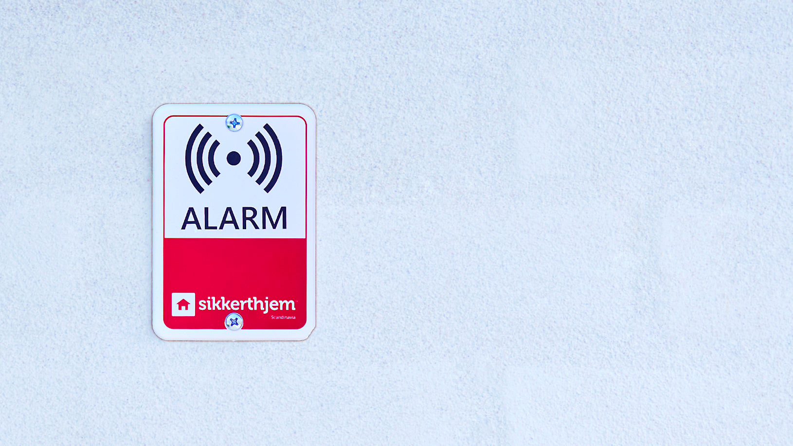 Præventivt alarmskilt udendørs, PVC, vejrresistent