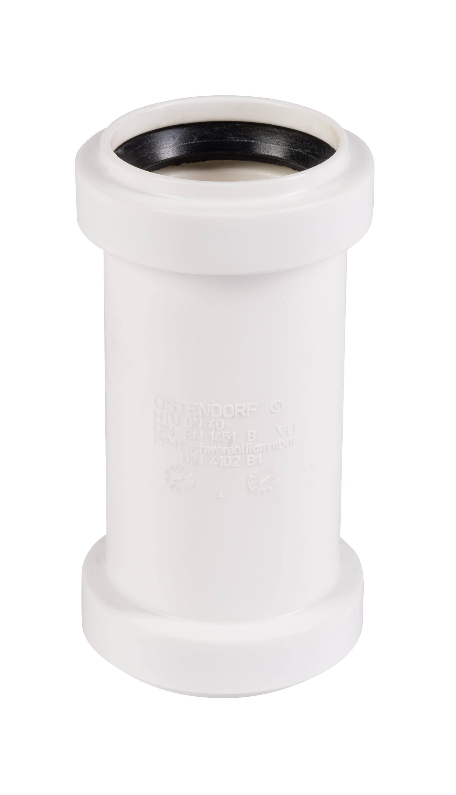 40 mm Skydemuffe afløb hvid PP