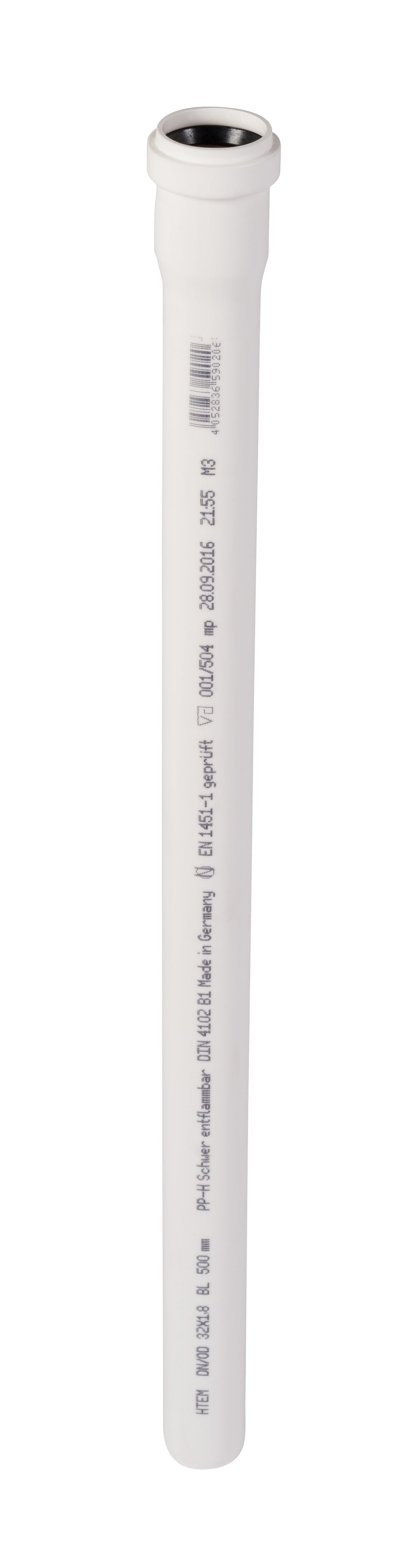 32 x 1000 mm Rør afløb hvid PP