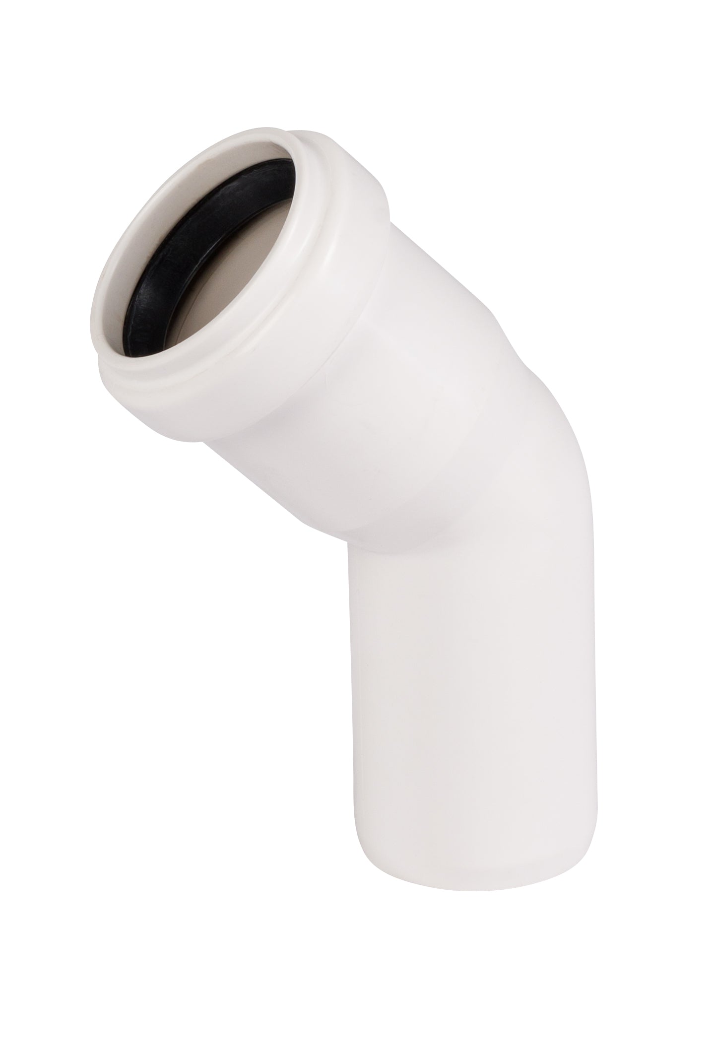 32 mm x 45° Bøjning afløb hvid PP