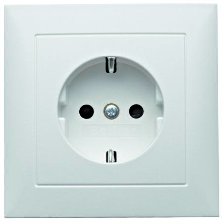 STIKKONTAKT KOMPLET 1 MODUL S. HVID