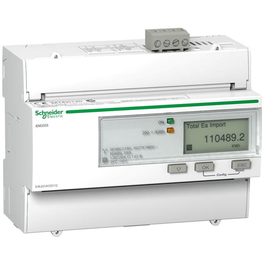 3-FASET KWH MÅLER 125A MODBUS MID