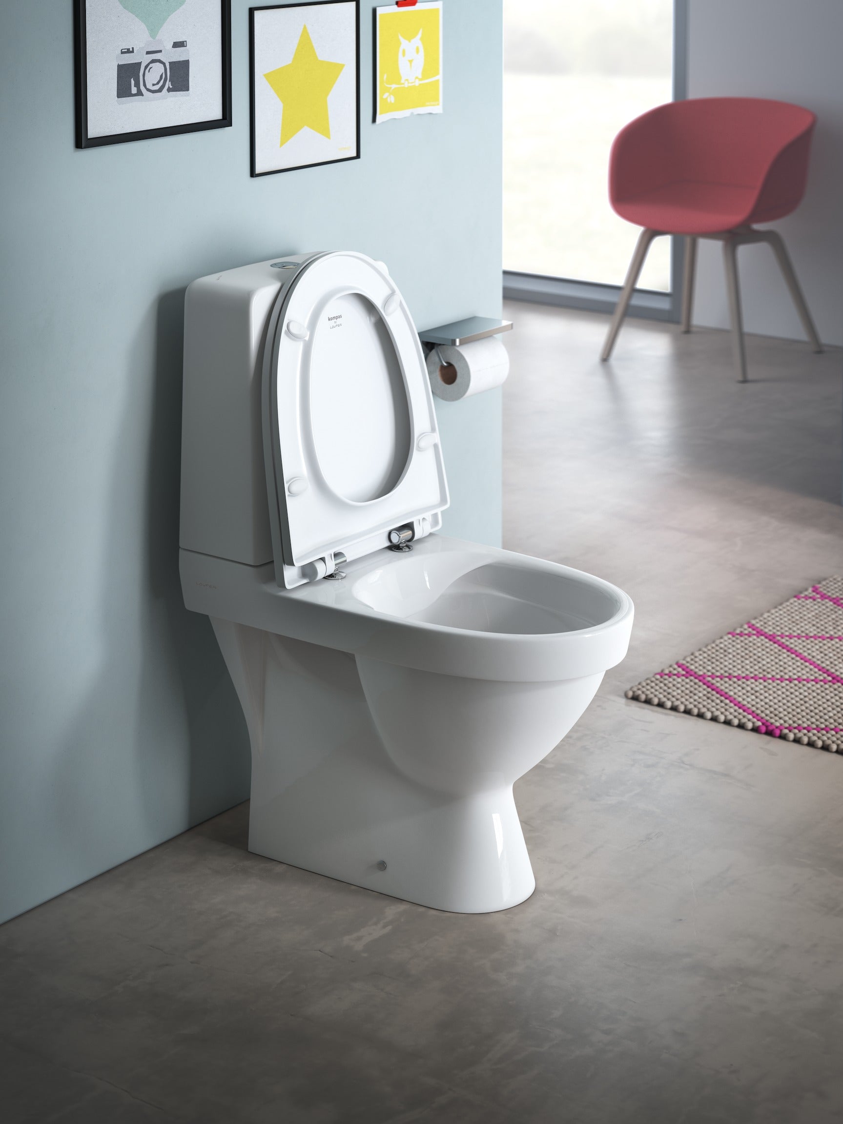 Laufen Kompas WC P-lås rimless med LCC overflade