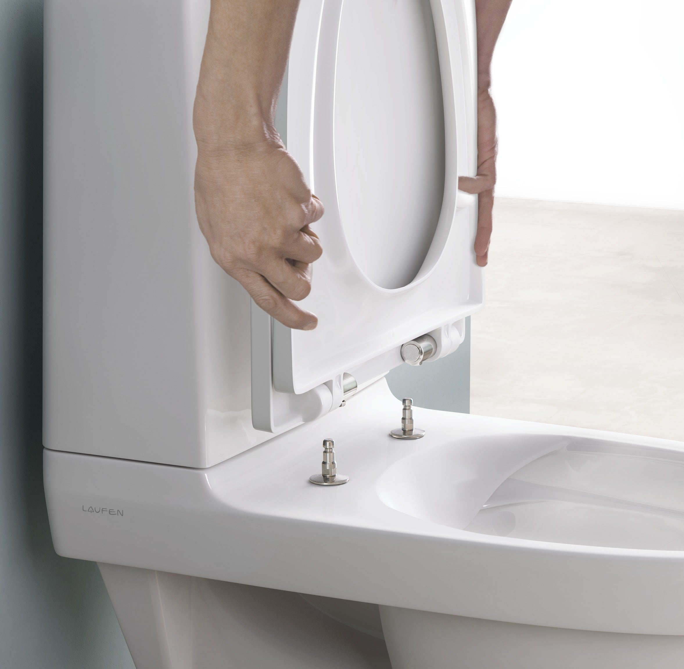 Laufen Kompas toiletsæde med quick-release hvid