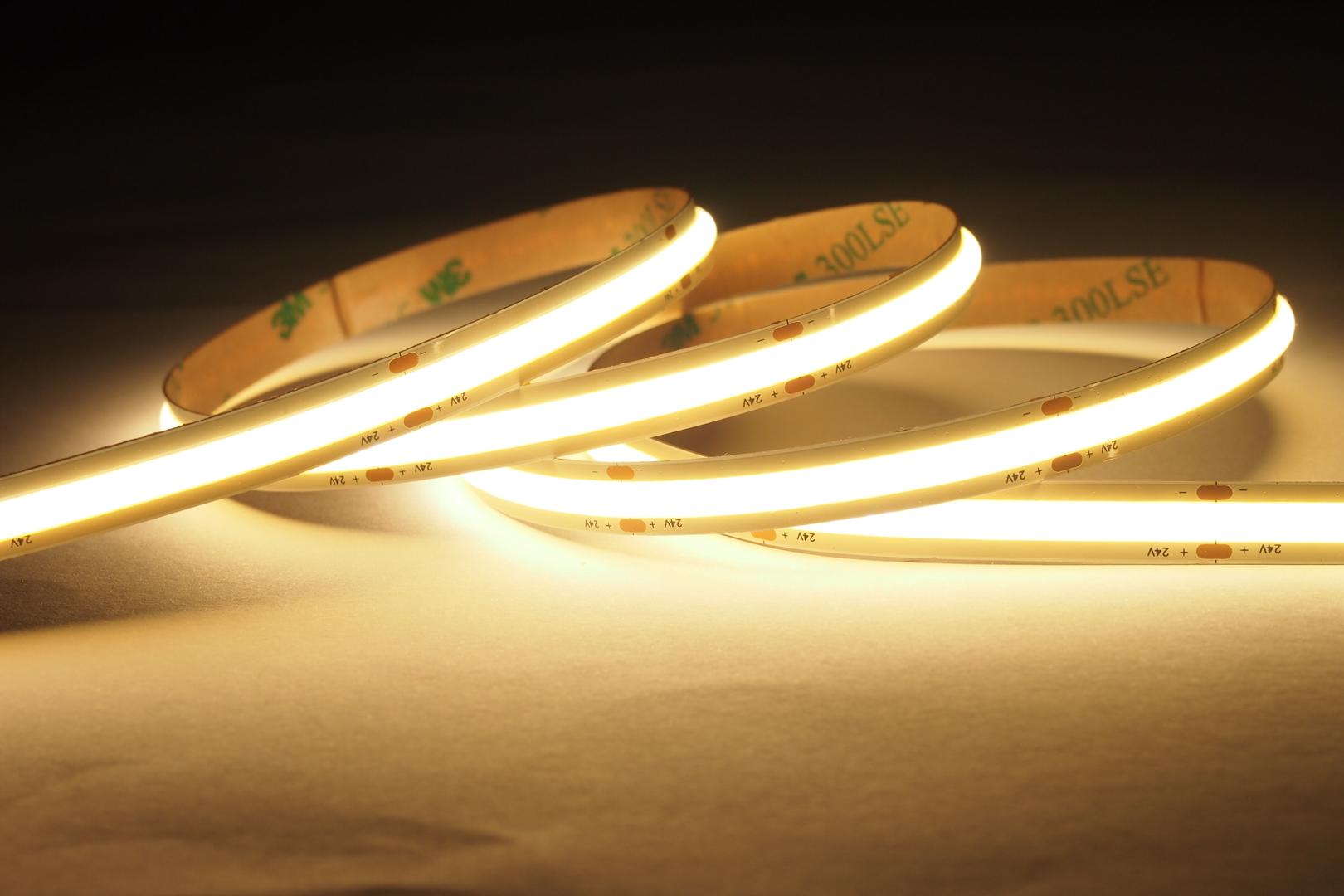 LED Strip 24V DC 10W COB 3000K RA90, 5M, IP20