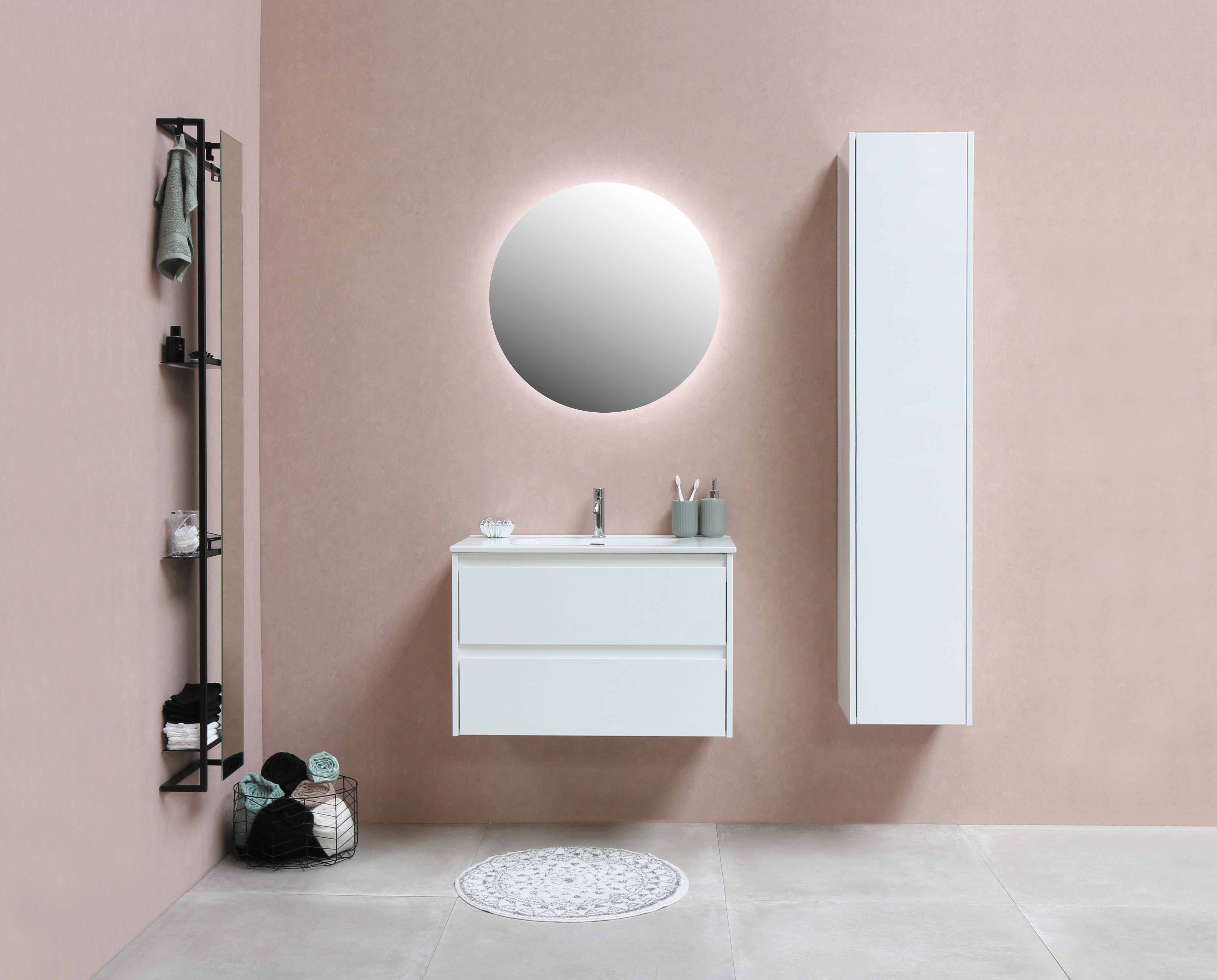 Sanibell Proline møbelsæt 81x46,8cm hvid mat, 2 softclose skuffer